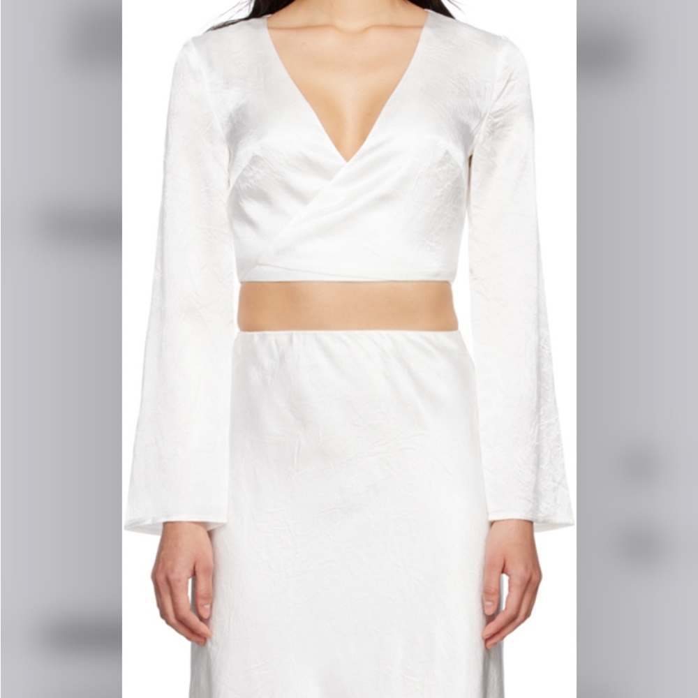 NWT THIRD FORM Ssense Exclusive White Crush Blouse Size 6